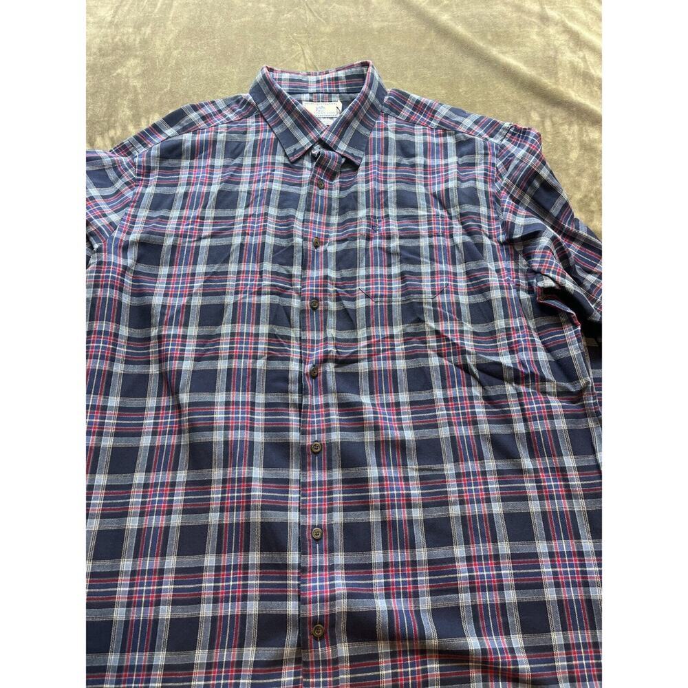 Southern Tide Shirt Mens 2XL Blue Plaid Flannel Classic Fit Cotton Long Sleeve